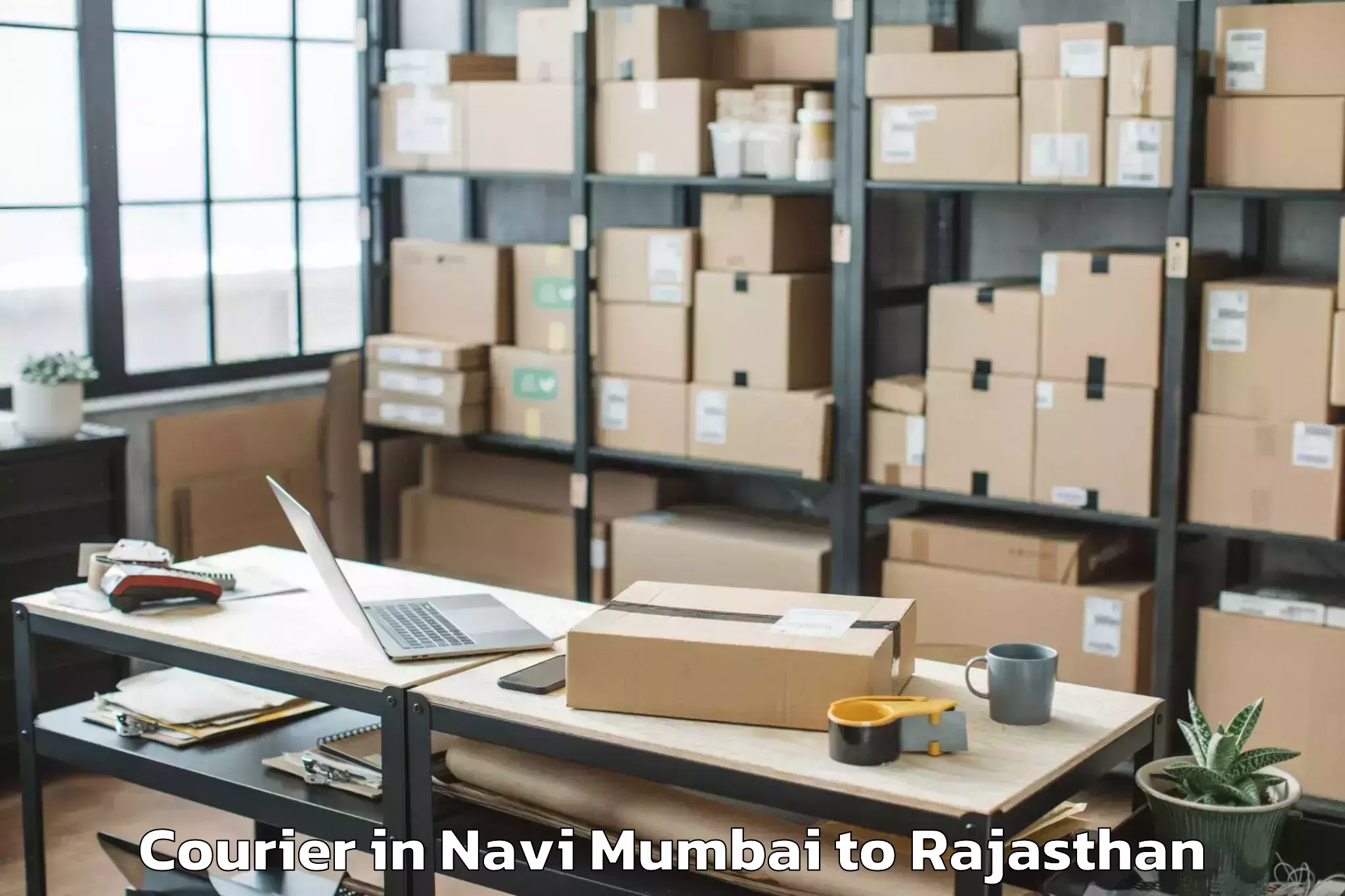 Easy Navi Mumbai to Bagar Courier Booking